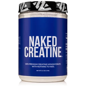 Creatina pura en polvo - 200 porciones - 1,000 gramos, 2.2lb a granel, vegana, sin gluten ni soya. Aumenta la fuerza, sin ingredientes artificiales - NAKED CREATINA.