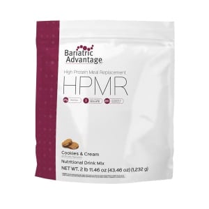 Batido de Reemplazo de Comida Alto en Proteína Bariatric Advantage, Polvo de Proteína Aislada de Suero para Pacientes de Bypass Gástrico y Manga Gástrica, 27g de Proteína, Sin Lactosa - Galletas y Crema - 28 Porciones