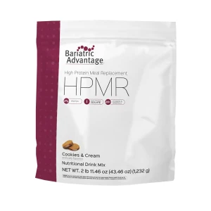 Batido de Reemplazo de Comida Alto en Proteína Bariatric Advantage, Polvo de Proteína Aislada de Suero para Pacientes de Bypass Gástrico y Manga Gástrica, 27g de Proteína, Sin Lactosa - Galletas y Crema - 28 Porciones
