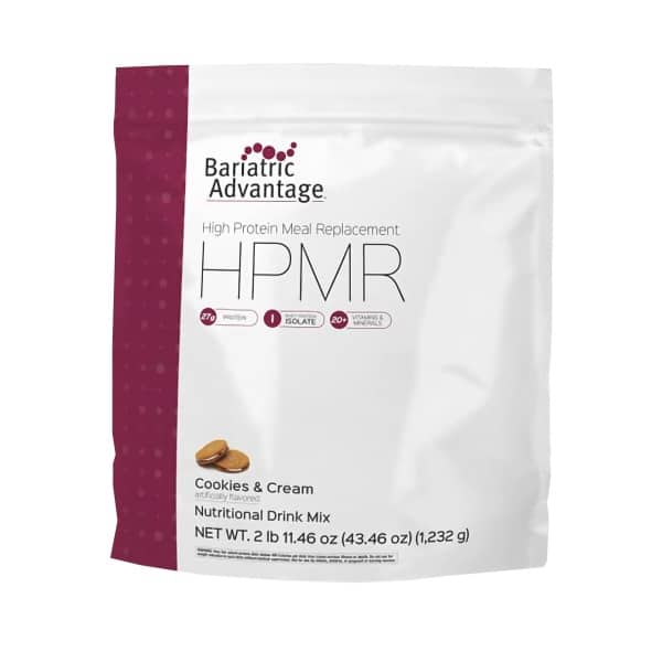 Batido de Reemplazo de Comida Alto en Proteína Bariatric Advantage, Polvo de Proteína Aislada de Suero para Pacientes de Bypass Gástrico y Manga Gástrica, 27g de Proteína, Sin Lactosa - Galletas y Crema - 28 Porciones