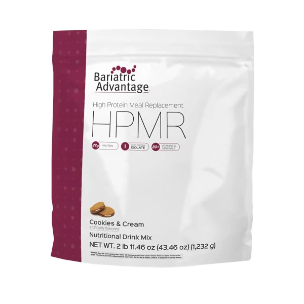 Batido de Reemplazo de Comida Alto en Proteína Bariatric Advantage, Polvo de Proteína Aislada de Suero para Pacientes de Bypass Gástrico y Manga Gástrica, 27g de Proteína, Sin Lactosa - Galletas y Crema - 28 Porciones