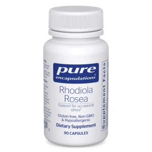 Pure Encapsulations Rhodiola Rosea cápsulas para alivio de estrés y fatiga