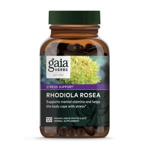 Gaia Herbs Rhodiola Rosea cápsulas para soporte de estrés y resistencia