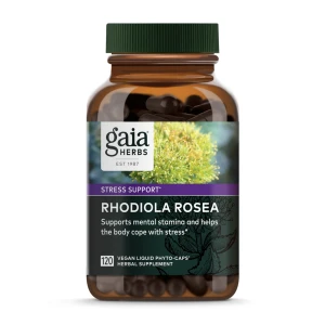 Gaia Herbs Rhodiola Rosea cápsulas para soporte de estrés y resistencia