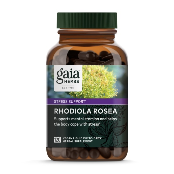 Gaia Herbs Rhodiola Rosea - Stress Support Supplement Traditionally for Supporting Healthy Stamina and Endurance - With Siberian Rhodiola Root Extract - 120 Vegan Liquid Phyto-Capsules (60-Day Supply) Gaia Herbs Rhodiola Rosea cápsulas para soporte de estrés y resistencia