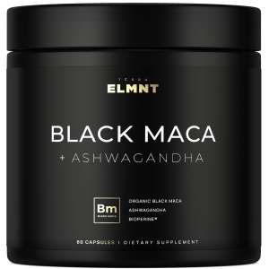 Cápsulas ELMNT 40,000mg con Raíz de Maca Negra Orgánica y Ashwagandha