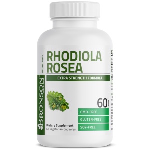 Bronson Rhodiola Rosea Cápsulas Vegetarianas para Estrés y Ánimo
