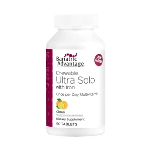 Multivitamínico masticable Bariatric Advantage Ultra Solo con Hierro - 90 tabletas sabor cítrico