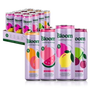 Bloom Sparkling Energy Drink - Natural Caffeine, Sugar-Free