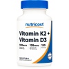 Softgels de Vitamina K2 (MK7) y D3 de Nutricost, 120 porciones