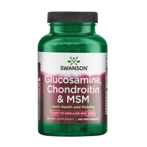 Suplemento de Glucosamina, Condroitina y MSM de Swanson para Salud Articular