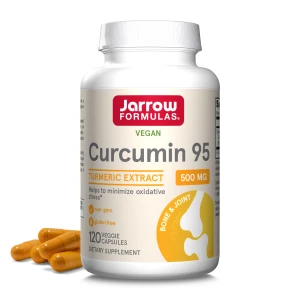 Cápsulas de Curcumina Jarrow para soporte antioxidante y articular