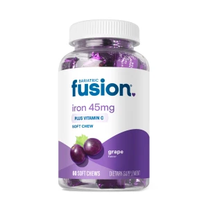 Suplemento masticable de hierro y vitamina C sabor uva