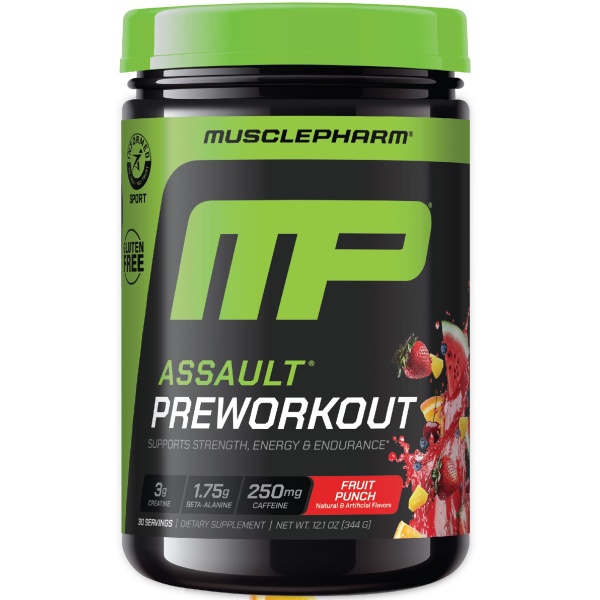 MusclePharm Assault Sport Pre Workout para energía y fuerza
