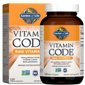 Garden of Life Vitamina C 500mg para Soporte Inmune Vegano