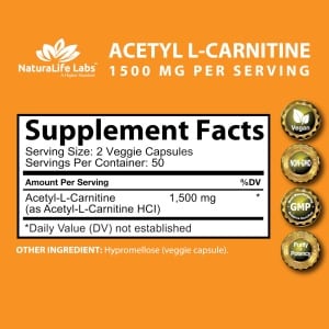 Acetyl L-Carnitine 1500 mg - Energía y Concentración