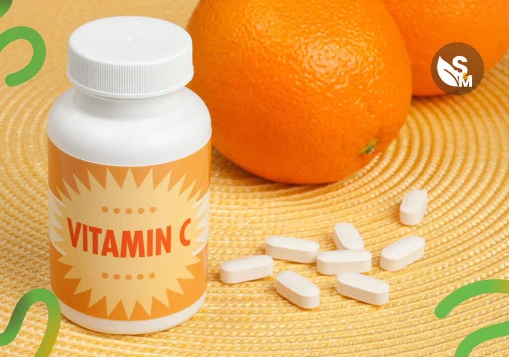 Frascos de vitamina C importados disponibles en México