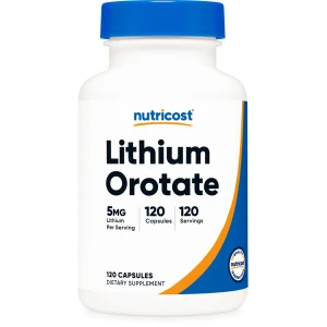 Nutricost Lithium Orotate 5mg - Cápsulas Puras y Vegetales