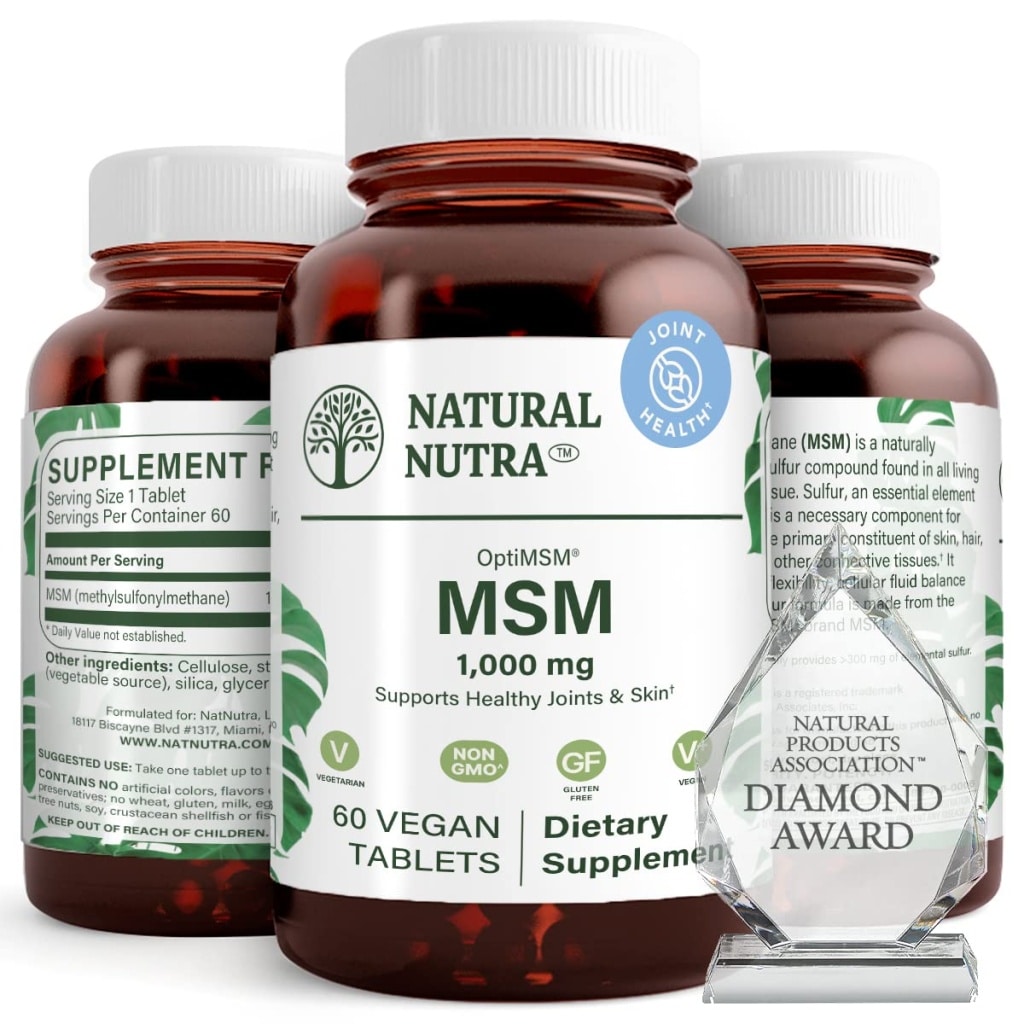 MSM 1000mg para salud de articulaciones y bienestar Methylsulfonylmethane