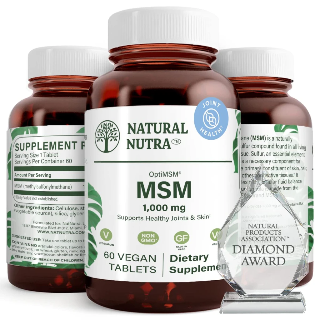 MSM 1000mg para salud de articulaciones y bienestar Methylsulfonylmethane